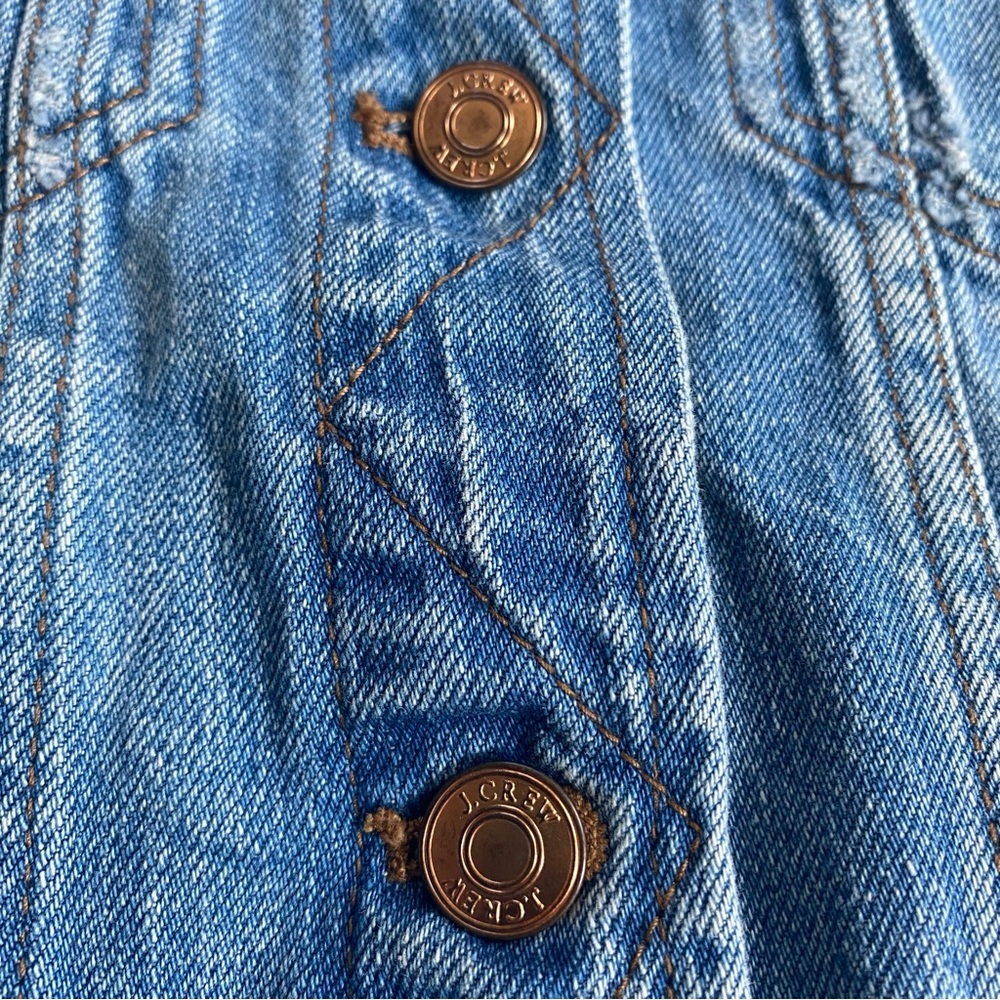 J. Crew 100% Cotton Jean Jacket Small Light Wash Blue - Picture 7 of 12